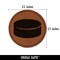 Ice Hockey Puck Sport Round Iron-On Engraved Faux Leather Patch Applique - 2.5"